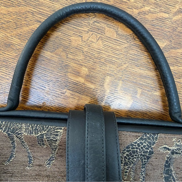 RAVIANI GARLAND WEEKENDER TAPESTRY SAFARI ANIMAL CARPET SHOULDER BAG PURSE - Picture 11 of 15